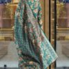 Green Floral Printed Cotton Blend Kurta, Pant & Dupatta Set