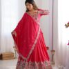 Pink Lehenga Choli with Foil Work Border