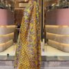 Yellow Floral Printed Cotton Blend Kurta, Pant & Dupatta Set